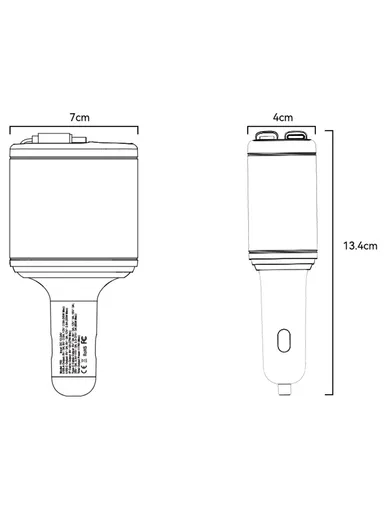 117W Fast Charging USB-A + Type-C Dual Port Car Charger with Retractable Cables Y63