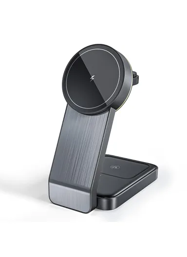 15W Magnetic Wireless Charger Stand Holder Charging Dock Station For Apple 12, 13 ,14, 15, iWatch &amp; AirPods - W79 