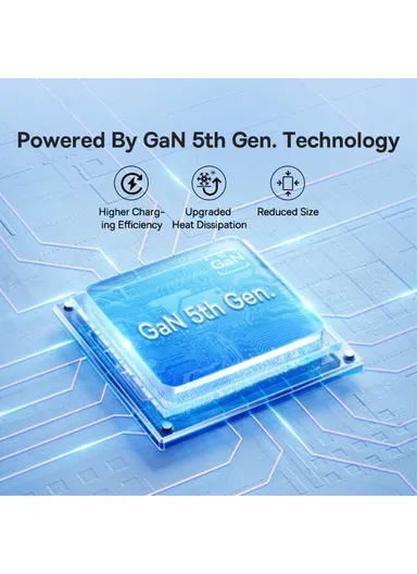 GaN5 Pro Fast Charger Dual Type-C Output 40W Fasting Charging Phone GaN Charger, EU Plug CCGAN40CE-M - Black