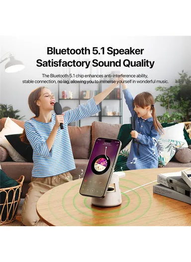 5-in-1 Magnetic Wireless Charger with Speaker Night Light for iPhone iWatch AirPods Charging Stand W23