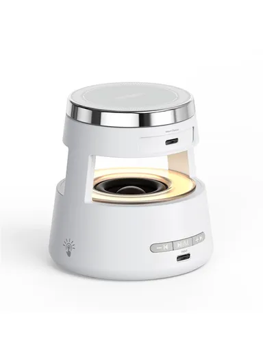 5-in-1 Magnetic Wireless Charger with Speaker Night Light for iPhone iWatch AirPods Charging Stand W23