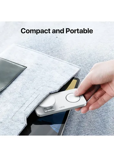 3-in-1 Wireless Charging Station Compatible with MagSafe Foldable Charger Stand for iPhone 15-12, Apple Watch &amp; Airpods T8 - White