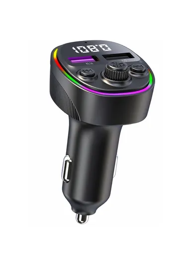 Dual USB 66W Super Fast Car Charger Digital Display Car Charger with MP3 Player Bluetooth-compatible FM Transmitter CS2 
