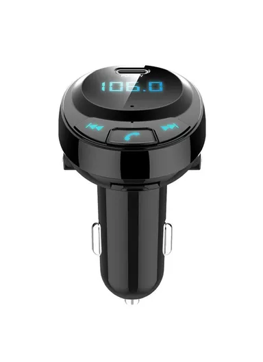 Bluetooth-compatible Multi-function PD 18W + Dual USB Quick Charge Car Charger FM Transmitter BT09 