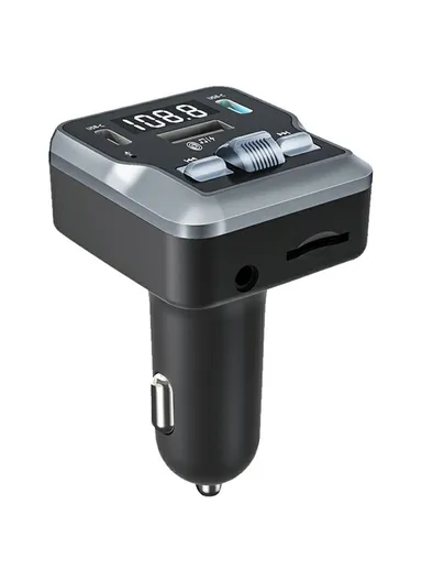 Multifunctional Car Charger FM Transmitter Bluetooth-compatible Player Adapter with Remote Control C66