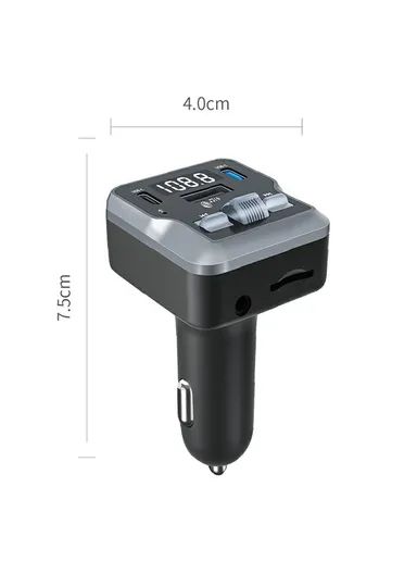 Multifunctional Car Charger FM Transmitter Bluetooth-compatible Player Adapter with Remote Control C66