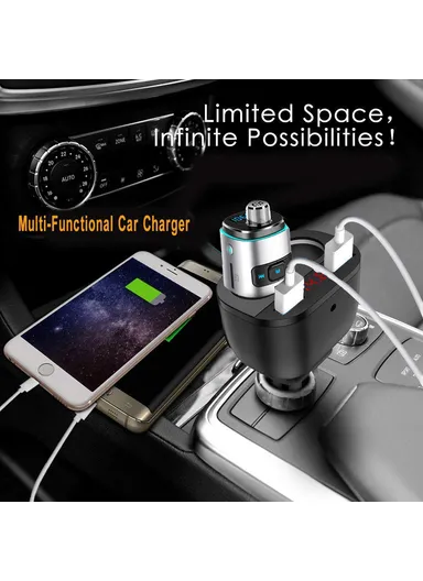 Dual USB QC3.0 Fast Car Charger Digital Display 2-Socket Cigarette Lighter Adapter TR-22Q