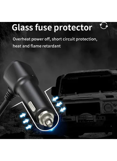 35W Fast Charging Car Charger 3 in 1 Cigarette Lighter Adapter 120W 5 USB Ports for Multiple Devices