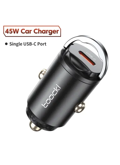 45W Car Charger USB-C Fast Charging Adapter Rhombus Design with Pull Ring TQ-CC34