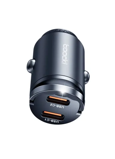 45W Car Charger Dual USB-C Fast Charging Adapter with Pull Ring TQ-CC34B