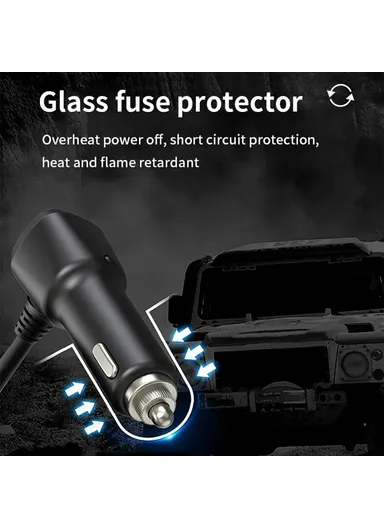 Car Charger High Power Fast Charging Voltage Display Cigarette Lighter Adapter GC06 