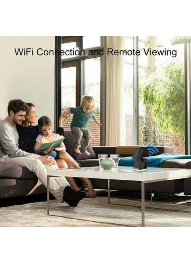 3 in 1 Wireless Charger Cell Phone Charging Stand with Night Light &amp; HD Motion Detection Camera Built-In 64GB - White