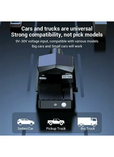 2 In 1 65W Fast Charging Car Charger Portable 2000mAh Power Bank with Flashlight for iOS Android - Type C Plug