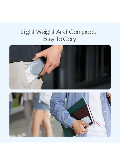 3-In-1 15W Magnetic Wireless Charger for Cellphone, Earphone &amp; Apple Watch Portable Foldable Charging Pad I8 - White