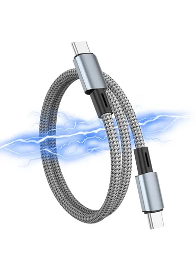 0.3m Type-C to Type-C Fast Charging Cable PD 100W Magnetic Storage Charging Cord