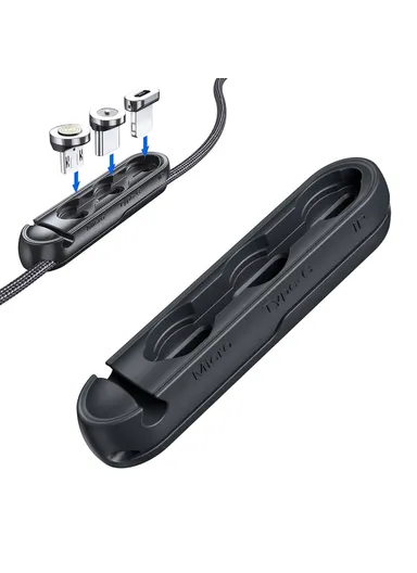 3-in-1 Magnetic Plug Box Type-C Micro USB Cable Plug Magnet Connector Head Container