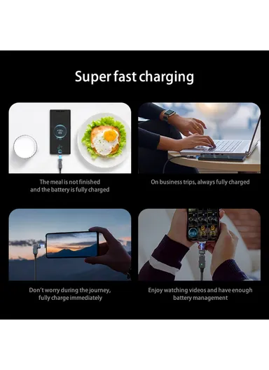 1m PD 100W Fast Charging Cable 480Mbps 180 Degree Rotating Magnetic Data Cable with Type-C / iP Adapters