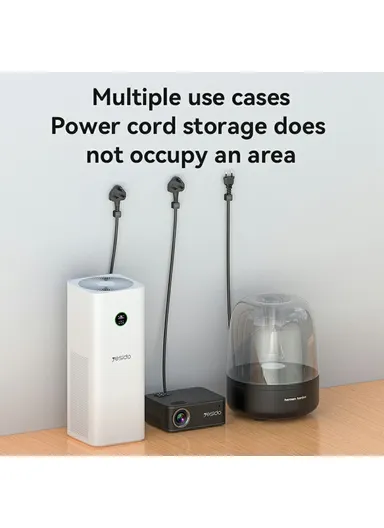 4Pcs Cable Organizer Magnetic Desk Cable Clips Management Phone Cord Keeper C216 - White