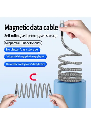 1.5m Magnetic Storage Charging Data Cable PD 27W Type-C to 8 Pin Fast Charging Data Cable Cord