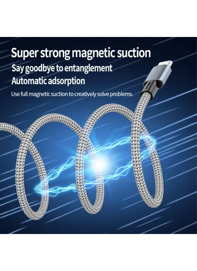 1.5m Magnetic Storage Charging Data Cable PD 27W Type-C to 8 Pin Fast Charging Data Cable Cord