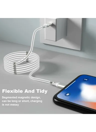 1m 2.4A Fast Charging Cable Magnetic Storage USB-C to USB-C 60W Data Cord