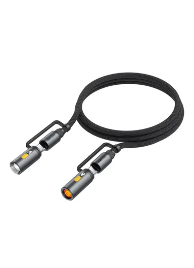 1.2m Multi-Function Charging 2 x USB-C Ports + LED Light + Cigarette Lighter Data Cord J4 