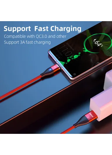 6-in-1 1m Magnetic Charging Cable PD 60W Type-C / USB-A to IP / Type-C / Micro USB Data Cord - Black
