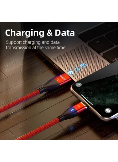 6-in-1 1m Magnetic Charging Cable PD 60W Type-C / USB-A to IP / Type-C / Micro USB Data Cord - Black