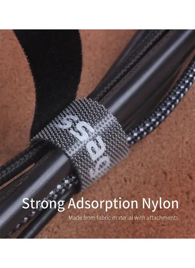 5M Strap Cable Tie Strong Adhesion Self-adhesive Loop &amp; Hook Sticker