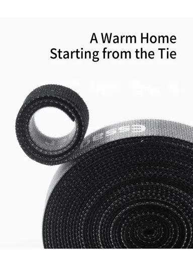 5M Strap Cable Tie Strong Adhesion Self-adhesive Loop &amp; Hook Sticker