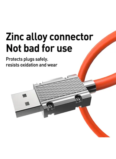 2m 100W Magnetic Lightning Data Cable Mobile Phone Fast Charging Wire - Orange