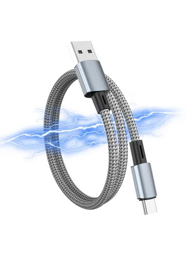 0.3m Magnetic Storage USB to Type-C 18W Fast Charging Cable 480Mbps Data Cord