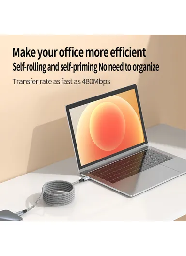 0.3m Magnetic Storage USB to Type-C 18W Fast Charging Cable 480Mbps Data Cord