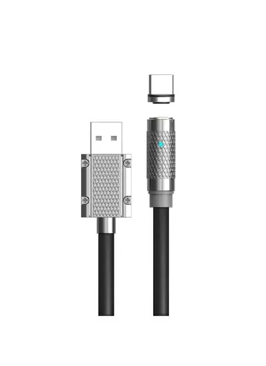 1m 100W Type-C Magnetic 480Mbps Data Cable, Support Fast Charging - Black