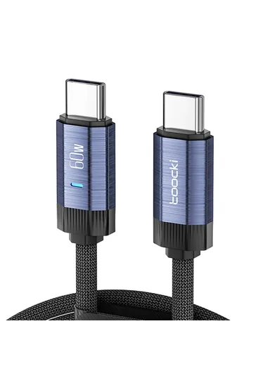 2m USB C to C Cable 60W PD Fast Charging Data Sync Cord for Laptop &amp; Smartphone TQ-X24 - Blue