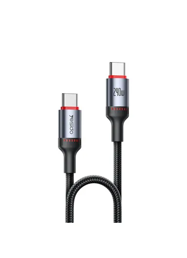1.2m Data Cable 240W Fast Charging USB C to USB C Braided Wire for Smartphone Tablet Laptop CA185