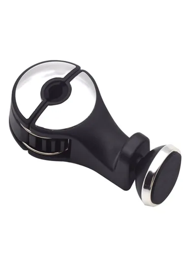 Car Back Seat Headrest Hook Phone Holder Portable Seat Back Magnetic Hanger for Bag Purse Cloth - Silver