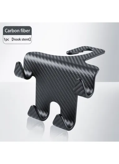 Carbon Fiber Texture Multi-hooks Car Seat Back Headrest Phone Holder Hanger Auto Interior Accessories 201 
