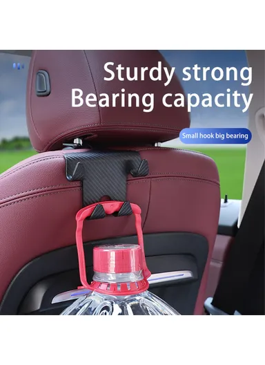 Carbon Fiber Texture Multi-hooks Car Seat Back Headrest Phone Holder Hanger Auto Interior Accessories 201 