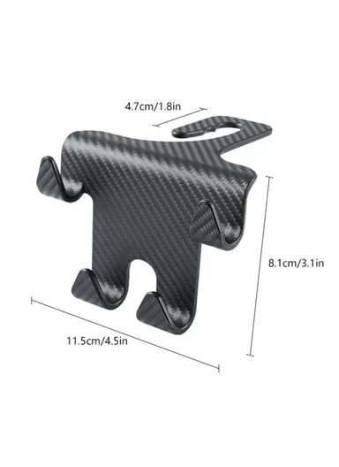 Carbon Fiber Texture Multi-hooks Car Seat Back Headrest Phone Holder Hanger Auto Interior Accessories 201 