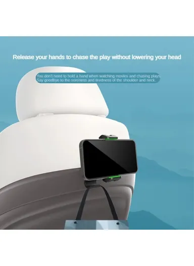 Multi-functional Clip-on Car Back Seat Mobile Phone Holder Bracket Hook Hanger - Green