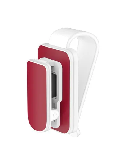 Car Sun Visor Sunglass Holder, Multi-Functional Eyeglass Hanger Clip, Glasses Mount Visor Organizer (W35.3 x H68)cm - White &amp; Red