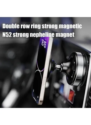 Magnetic Car Phone Mount Suction Cup Holder Dashboard Windshield Adjustable Phone Stand T29 - White