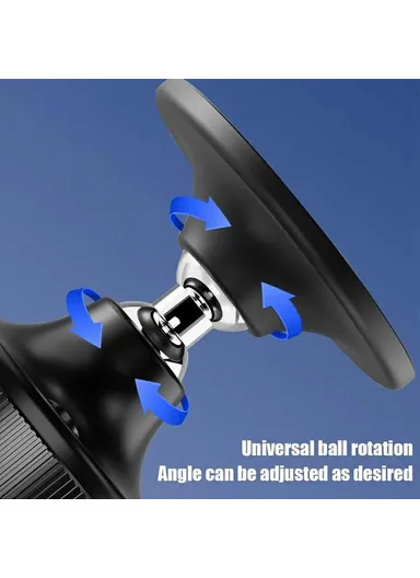 Magnetic Car Phone Mount Suction Cup Holder Dashboard Windshield Adjustable Phone Stand T29 - White