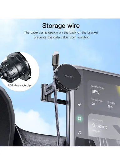 Car Magnetic Phone Holder Center Console Suspension Screen Folding Bracket C155 