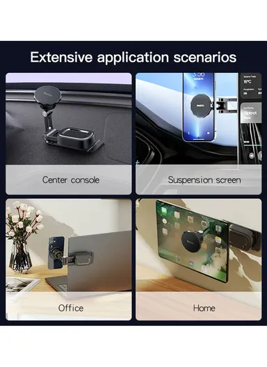 Car Magnetic Phone Holder Center Console Suspension Screen Folding Bracket C155 