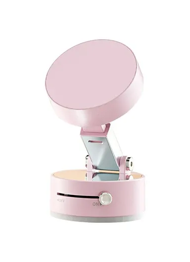 Vacuum Suction Cup Phone Holder Magnetic Foldable Car Desktop Cellphone Stand P1 - Pink