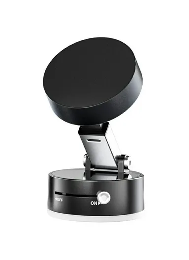 Vacuum Suction Cup Phone Holder Magnetic Foldable Car Desktop Cellphone Stand P1 - Black
