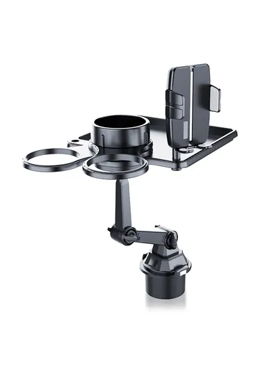 Multifunction Car Cell Phone Mount Bracket Food Tray with Dual Rotatable Cup Holder CP252