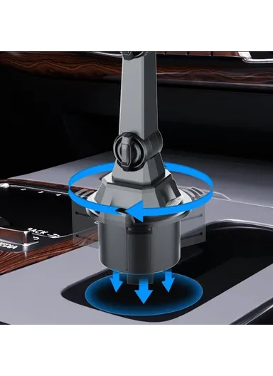 Multifunction Car Cell Phone Mount Bracket Food Tray with Dual Rotatable Cup Holder CP252